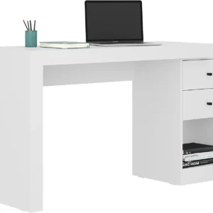 میز تحریر مدل کرونAVI-DE001 طراحی مدرن و مینیمال میز تحریر مدل کرون AVI-DE001 سفید با طراحی ساده و مینیمال، انتخابی مناسب برای کسانی است که به دنبال فضایی منظم و زیبا هستند. این محصول با استفاده از MDF مرغوب ساخته شده و در رنگهای سفید، مشکی، قهوهای، کرم و سایر رنگهای محبوب عرضه میشود. سطح صاف و یکدست میز، امکان قرارگیری لپتاپ، کتاب و لوازمالتحریر را فراهم میکند. دو کشوی جانبی با دستگیرههای مربعی مشکی علاوه بر زیبایی، فضای ذخیرهسازی کافی برای وسایل شخصی ایجاد میکنند. طراحی مدرن این میز بهراحتی با دکوراسیون داخلی هماهنگ میشود و جلوهای خاص به محیط میبخشد. کیفیت ساخت و جزئیات کاربردی در ساخت میز تحریر مدل کرون AVI-DE001 سفید از MDF با روکش ضدخش و مقاوم در برابر رطوبت استفاده شده است که دوام و طول عمر بالای محصول را تضمین میکند. کشوها با ریلهای روان و اتصالات دقیق طراحی شدهاند تا عملکردی نرم و بیصدا داشته باشند. در بخش زیرین کشوها، یک طبقه باز برای نگهداری کتاب، مجله یا لوازم جانبی تعبیه شده است. رنگ سفید در کنار جزئیات مشکی، ترکیبی چشمنواز و مدرن ایجاد کرده است. این میز برای اتاق نوجوان، دفتر خانگی یا فضای مطالعه بسیار مناسب است. کیفیت بالا و طراحی دقیق، این محصول را به گزینهای مطمئن برای استفاده روزمره تبدیل کرده است. زیبایی، عملکرد و هماهنگی میز تحریر مدل کرونAVI-DE001 سفید نه تنها از نظر عملکرد بلکه از نظر زیباییشناسی نیز بینظیر است. طراحی ساده و رنگهای خنثی آن بهراحتی با انواع دکوراسیون داخلی هماهنگ میشود. این میز با ابعاد استاندارد، فضای کافی برای کار، مطالعه و نگهداری وسایل شخصی فراهم میآورد. استفاده از رنگهای متنوع، امکان انتخاب بر اساس سلیقه و نیاز را فراهم کرده است. این محصول ترکیبی از زیبایی، کیفیت و کاربرد است که فضای کاری شما را متحول میسازد و محیطی الهامبخش برای تمرکز و خلاقیت ایجاد میکند.