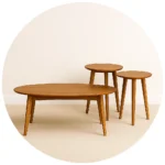 میز جلو مبلی با عسلی آویسا AVI-HOT064 امدیاف پایه مخروطی طراحی هماهنگ برای دکوراسیون مدرن جلو مبلی با عسلی آویسا AVI-HOT064 ام دی اف پایه مخروطی، انتخابی شیک و کاربردی برای فضا های نشیمن مدرن است. این ست شامل یک میز بیضی شکل و دو عسلی گرد با پایههای مخروطی است که جلوه ای منسجم و چشم نواز به محیط میبخشند. متریال اصلی این محصول ام دی اف با کیفیت بالا و روکش ضدخش و ضدلک است که در برابر رطوبت و ضربه مقاومت بالایی دارد. رنگب ندی متنوع شامل سفید، کرم و فندقی، امکان هماهنگی با انواع سبک های دکوراسیون را فراهم میسازد. طراحی مینیمال، فرم هندسی دقیق و ترکیب رنگهای خنثی، این جلو مبلی با عسلیهای ام دی اف پایه مخروطی را به گزینهای مناسب برای خانههای امروزی تبدیل کرده است. کیفیت ساخت و جزئیات فنی جلو مبلی با عسلیهای ام دی اف پایه مخروطی با اتصالات محکم و برش های دقیق، دوام و پایداری بالایی دارد. پایه های مخروطی از چوب تقویت شده ساخته شدهاند و علاوه بر زیبایی، استحکام قابل توجهی ارائه میدهند. سطح میزها صاف و مات است و تمیز کردن آن ها بسیار آسان است. ابعاد استاندارد و طراحی ارگونومیک، استفاده روزمره را راحتتر میکند. ظاهر ساده و رنگهای متنوع، هماهنگی با مبلمانهای مختلف را ممکن میسازد و جلوهای حرفهای و دلنشین به فضای نشیمن میبخشد. این جلو مبلی با عسلی های ام دی اف پایه مخروطی، ترکیبی از عملکرد، زیبایی و کیفیت ساخت است. ویژگیهای برجسته محصول تولید شده نقاط قوت این محصول طراحی مینیمال و مدرن پایههای مخروطی مقاوم و زیبا ام دی اف با روکش ضدخش رنگ بندی سفید، کرم، فندقی سطح مات و ضدلک مونتاژ آسان و سریع مناسب برای فضا های نشیمن کوچک هماهنگی با سبکهای مختلف دکوراسیون کیفیت ساخت بالا و دوام طولانیمسنشوئ فرم هندسی هماهنگ و چشم نواز